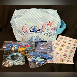 Disney Lilo and Stitch Travel Toiletry Bag Cosmetic Case With Accessories